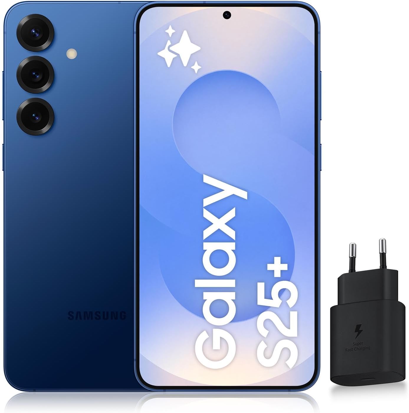 Galaxy S25+, Smartphone Android 5G avec Galaxy AI, 256 Go, Chargeur secteur rapide 25W inclus, Smartphone déverrouillé, Bleu Nuit, Version FR 256 GB Bleu Nuit