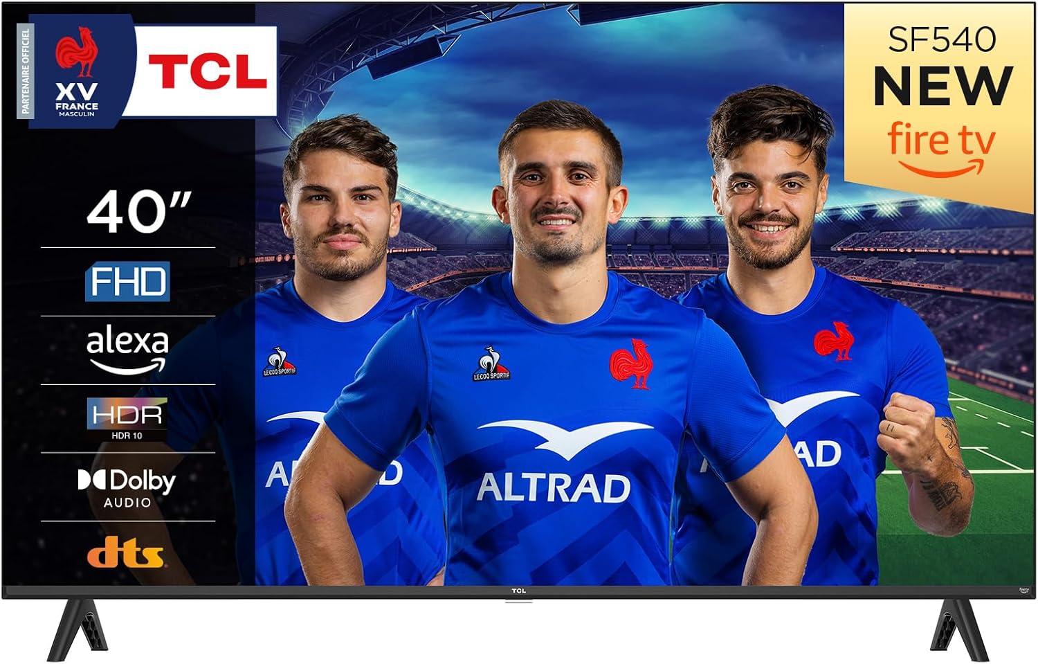 40SF540 - Téléviseur Intelligent FHD 40 Pouces - HDR & HLG-Dolby Audio-DTS Virtual X/DTS-HD-Metal Bezel-Less-Dual-Band WiFi 5-avec système Fire OS 7 Full HD 40 Pouces